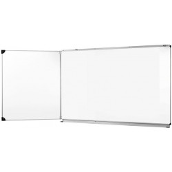 Tableau diptyque blanc émaillé 1 x 2 m cadre alu
